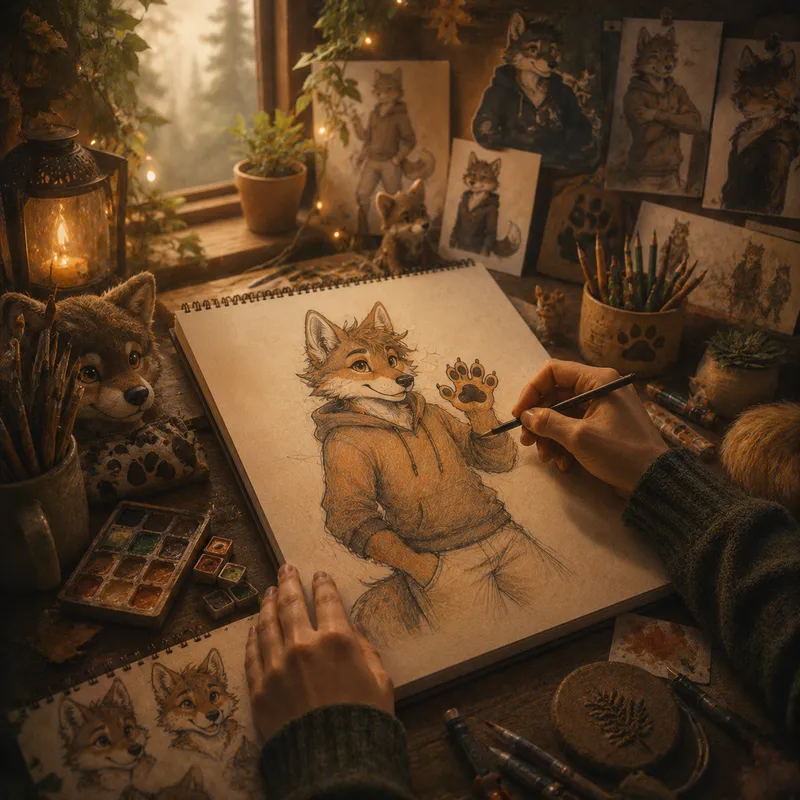 Furry (Fandom) illustration